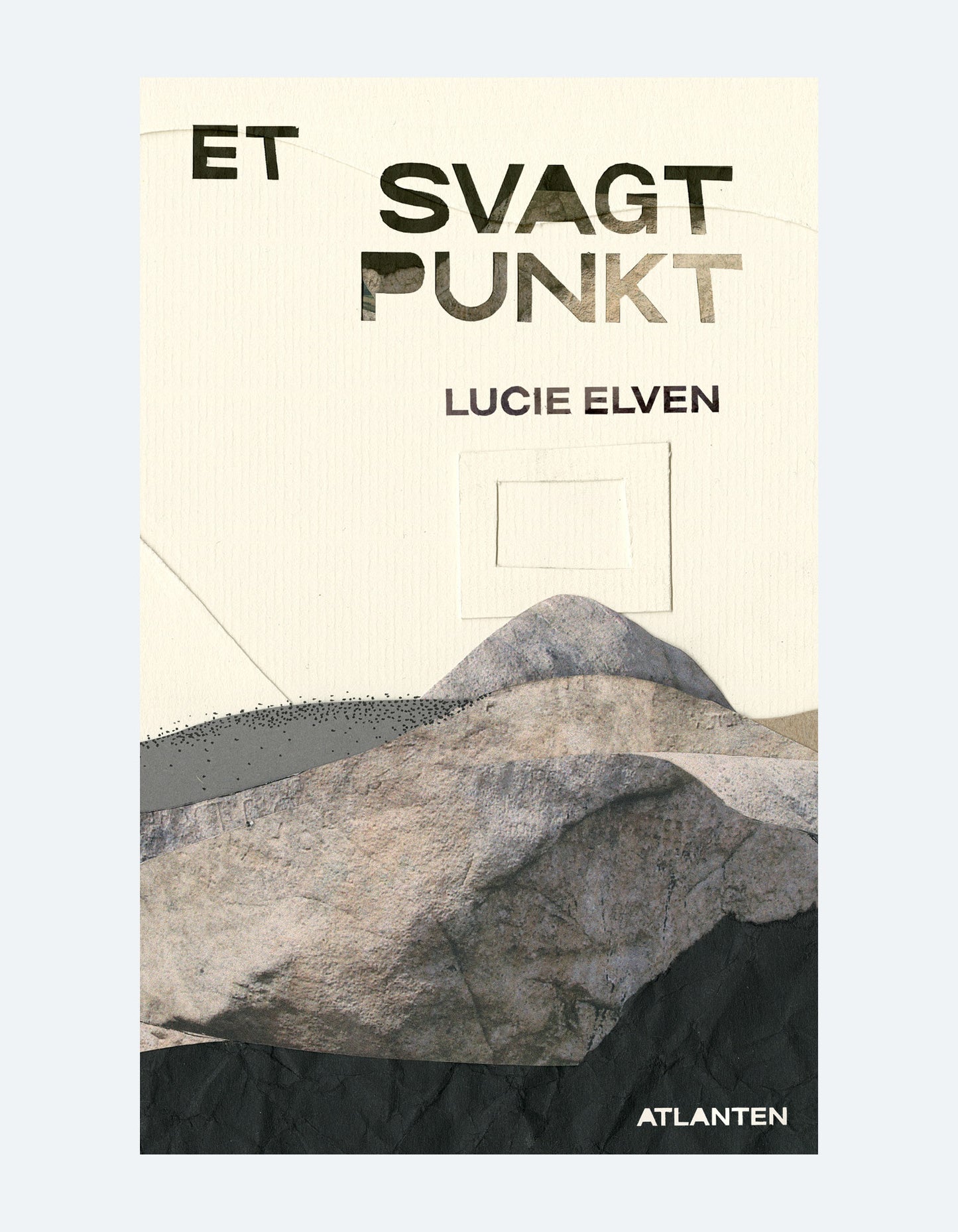 bogomslag af landskab lavet af papir i forskellige naturfarver og teksturer der er sat sammen